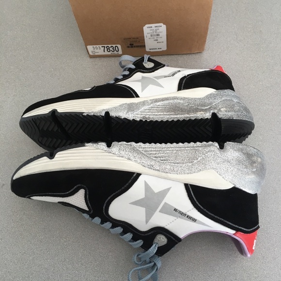 Golden Goose Running Sole Sneaker Black White NIB - Picture 6 of 8